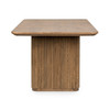 Travelle Tawny Brown Oak Wood Rectangle Dining Table 84"