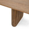 Travelle Tawny Brown Oak Wood Rectangle Dining Table 84"