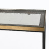 Harrison Glass/Aluminum Rectangle Console Tables Set of 2