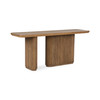 Travelle Brown Oak Wood Rectangle Console Table 72"