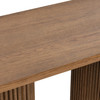 Travelle Brown Oak Wood Rectangle Console Table 72"