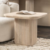 Travelle Cream Wash Oak Wood Square End Table 26"