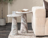 Huxley Marble Round Accent Table - 18"