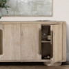 Tiber Solid Wood 4Dr Buffet - Cream Washed Tiber Solid Wood 4Dr Buffet - Cream Washed