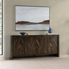 Ledro Solid Wood 4Dr Cabinet - Dark Brown