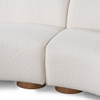 Octavia Ivory Upholstered 2-Piece Curved Sectional Sofa