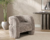 Teddy Plush Accent Chair - Granite