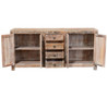 Hampton Rustic Teak Wood Buffet Sideboard with 4 Door 4 Drawers