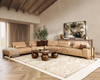 Leah Leather Upholstered Sectional