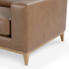 Donovan Tan Leather Sofa