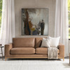 Donovan Tan Leather Sofa