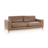 Donovan Tan Leather Sofa