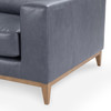Donovan Perla Fumo Leather Sofa