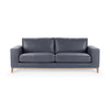 Donovan Perla Fumo Leather Sofa
