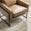 Ken Tan Leather Accent Chair