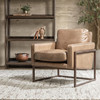 Ken Tan Leather Accent Chair