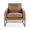 Ken Tan Leather Accent Chair