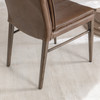 Mayer Brown Leather Dining Chair Set of 2