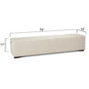D'Orsay 59" Upholstered Bench in Beige Linen
