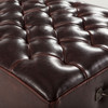 D'Orsay 59" Upholstered Bench in Brown Leather
