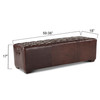 D'Orsay 79" Upholstered Bench in Brown Leather