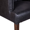 Madison 24" Dining Armchair in Black Leather with Dark Legs