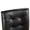 Madison Counter Chair in Black Leather with Dark Legs