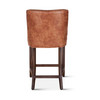 Buddy 20" Counter Chair in Tan Leather with Matte Brown Legs