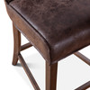 Buddy 20" Counter Chair in Dark Brown Leather with Matte Brown Legs