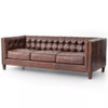 Abbott tufted leather sofa