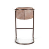 Portofino 22" Bar Chair in Jet Brown Leather