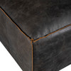 Portofino Loft Sectional Ottoman in Antique Ebony Leather