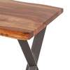 Brisbane 26" Side Table in Natural Sheesham Wood and Iron
