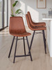 Sam 18" Bar Chair in Trapper Brown Microfiber
