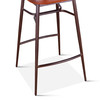 Wellington 19" Backless Bar Stool in Brown Top Grain Leather
