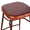 Wellington 19" Backless Bar Stool in Brown Top Grain Leather