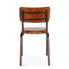 Wellington 17" Ribbed Leather Iron Dining Chair