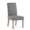 Jones 24" Upholstered Dining Chair in Warm Gray Linen with Napoleon Legs