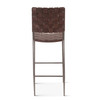 Copenhagen 17" Bar Chair in Brown Buffalo Leather and Iron