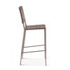 Copenhagen 17" Bar Chair in Brown Buffalo Leather and Iron