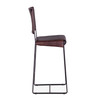 New York 17" Bar Chair in Chocolate Leather