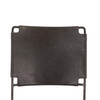 New York 18" Counter Chair in Black Buffalo Leather and Iron