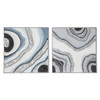 Agate Allure Hand Painted Framed Diptych