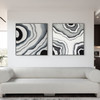 Agate Allure Hand Painted Framed Diptych