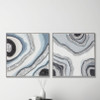 Agate Allure Hand Painted Framed Diptych