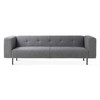 Maison Oscar 94" Tufted Sofa in Dark Grey Boucle
