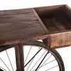 Industrial Teak 71" Bicycle Console Table in Walnut