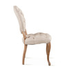 Penelope 21" Dining Chair in Beige Linen with Napoleon Legs