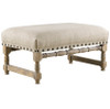 Bruxelles Linen Upholstered Ottoman Bench