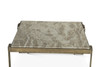 Argos 32" Coffee Table with Marble and Antique Brass